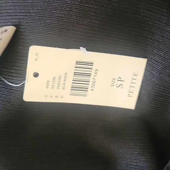 NWT Anthropologie Dolan Metallic Black Knit Drawstring Waist Ribbed Dress SM P - Picture 12 of 16